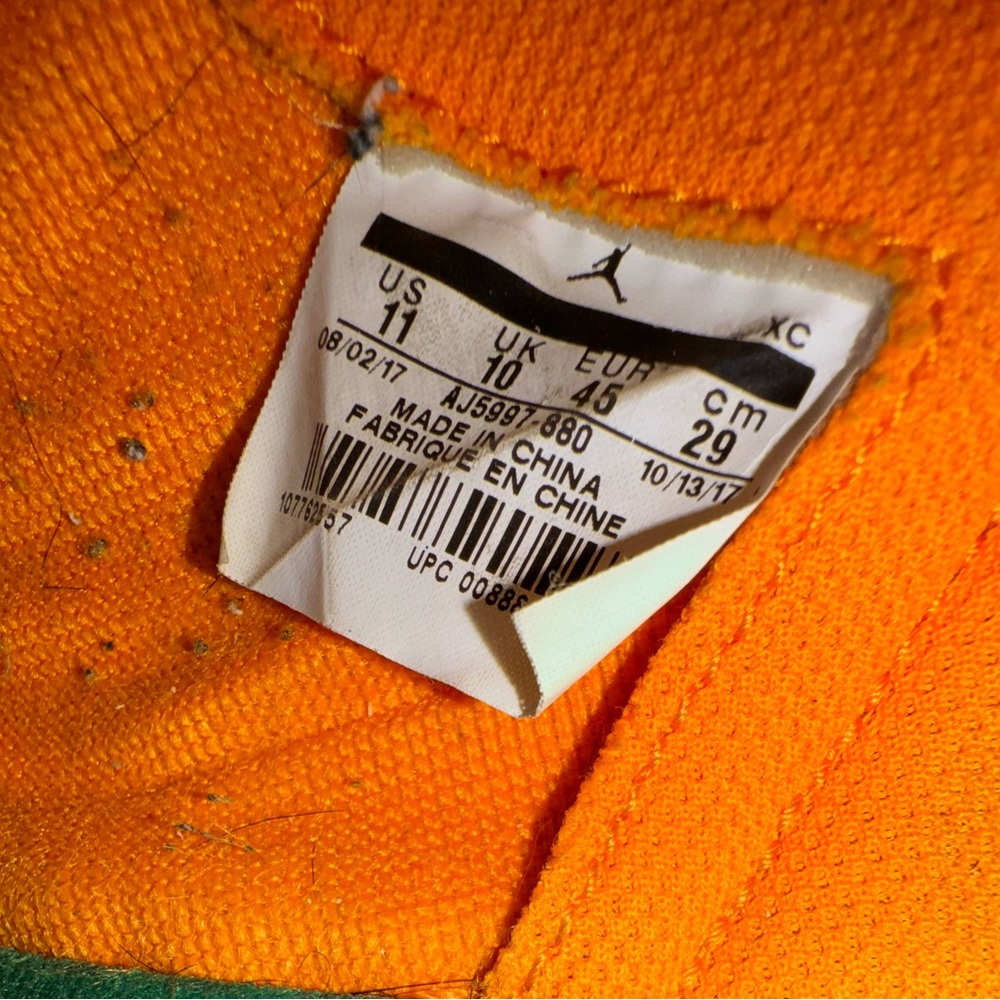 2017 Nike Air Jordan 1 Retro High OG Gatorade Orange Peel - Picture 12 of 14